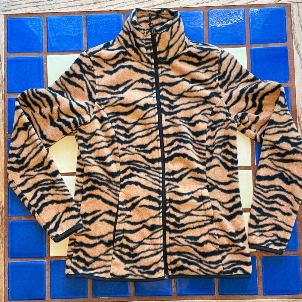 Tiger Print Zip Up Jacket 🐅